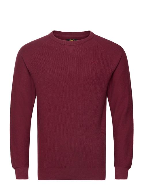 Lee Jeans Raglan Crew Knit Lee Jeans Burgundy