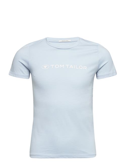 Se Tom Tailor Printed T-Shirt Tom Tailor Blue ved Booztlet