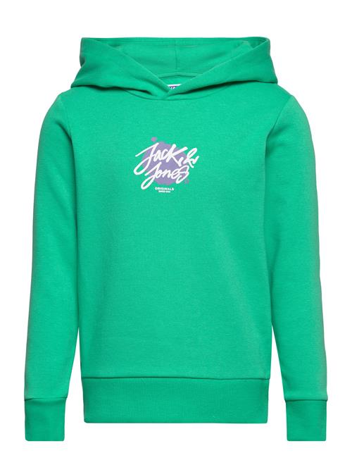 Se Jack & Jones Jorsergey Sweat Hood Fst Jnr Jack & J S Green ved Booztlet