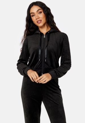 Se BUBBLEROOM Willow soft velour jacket Black 2XL ved Bubbleroom