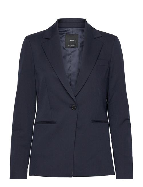 Mango Fitted Suit Jacket Mango Navy