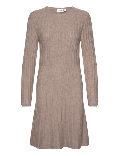 Vila Visachin New L/S Skater Knit Dress/Su Vila Brown