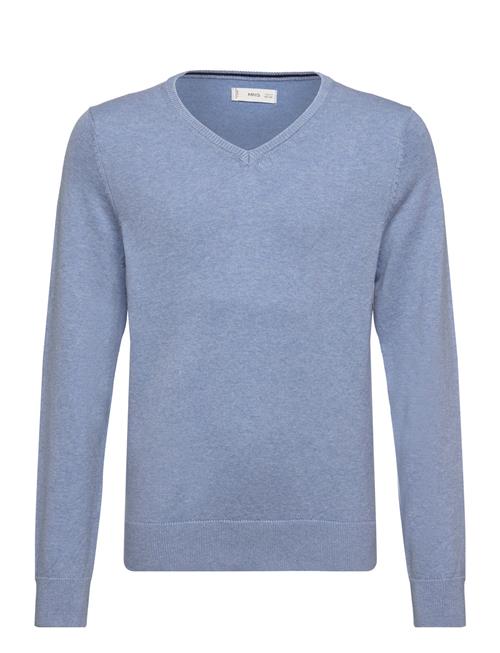 Se Mango V-Neck Sweater Mango Blue ved Booztlet