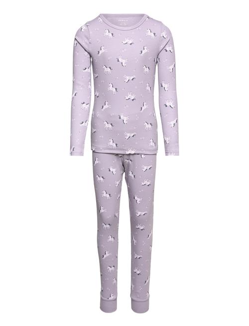 Nmfnightset Lavender Unicorn Rib Noos Name It Purple