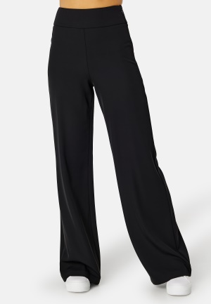 Se BUBBLEROOM Odelle Wide High Waist Pants Black 34 ved Bubbleroom