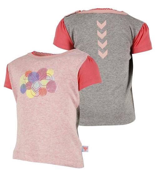 Se Hummel Hummel T-shirt - HMLSolvej - GrÃ¥/Rosameleret ved KidsWorld