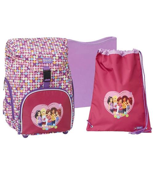 Se LEGOÂ® Tasker LEGOÂ® SkoletaskesÃ¦t - LWOutbag Deluxe - Friends - Confetti ved KidsWorld