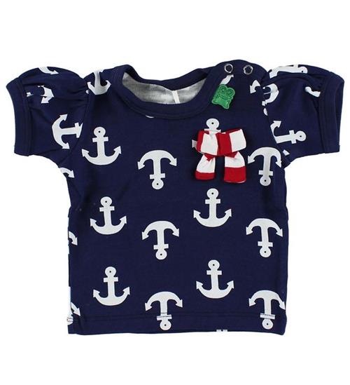 Se Freds World Freds World T-shirt - Navy m. Anker & slÃ¸jfe ved KidsWorld