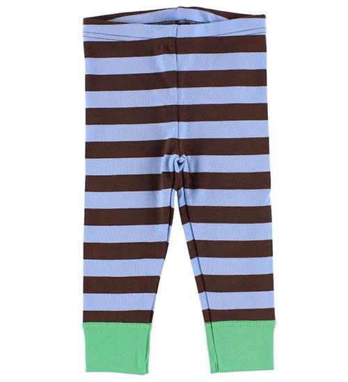 Se Katvig Leggings - Brun/LyseblÃ¥stribet ved KidsWorld