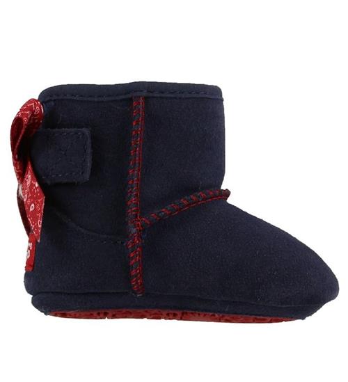 UGG Hjemmesko - Uld - Jesse - Navy m. RÃ¸d