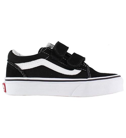 Se Vans Sko - Old Skool - Sort/Hvid m. Velcro ved KidsWorld