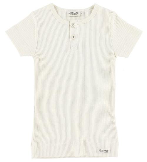 Se MarMar MarMar T-shirt - Rib - Modal - Offwhite ved KidsWorld