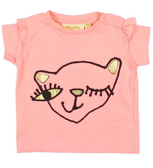 Se Soft Gallery Soft Gallery T-shirt - Sif - Neon Orange m. Print ved KidsWorld