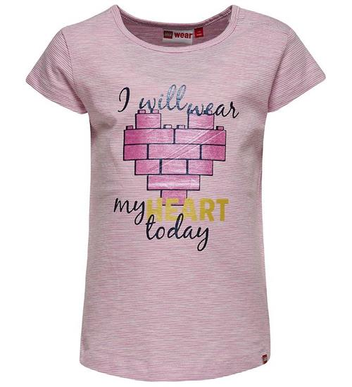 Se LEGOÂ® Wear LEGOÂ® Duplo T-Shirt - Rosastribet m. Hjerte ved KidsWorld