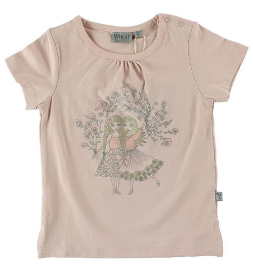 Se Wheat T-Shirt - Powder m. Piger ved KidsWorld