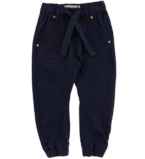 Se Minymo Bukser - Twill Loose - Navy ved KidsWorld