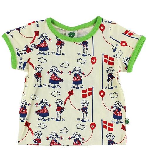 Se SmÃ¥folk SmÃ¥folk T-shirt - Creme m. FÃ¸dselsdag ved KidsWorld