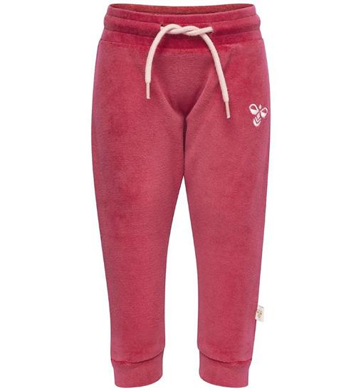 Se Hummel Hummel Bukser - Velour - MÃ¸rk Rosa ved KidsWorld