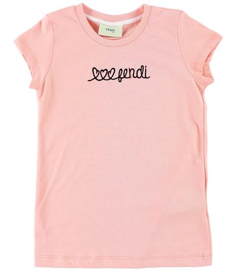 Fendi Fendi Kids T-shirt - Rosa m. Tekst