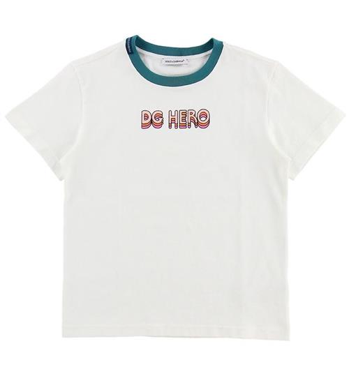 Dolce & Gabbana Dolce & Gabbana T-shirt - Superhero - Hvid m. Hero