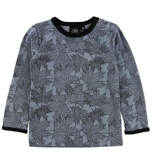 Se Petit by Sofie Schnoor Bluse - Uld/Bomuld - BlÃ¥ m. Blade ved KidsWorld