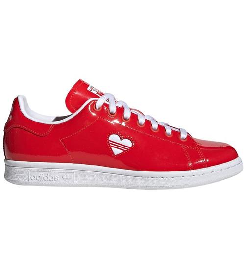 Se adidas Originals Sko - Stan Smith - RÃ¸d m. Hjerte ved KidsWorld