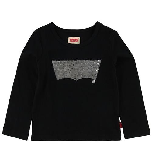 Se Levis Bluse - Sort m. Pailletter ved KidsWorld