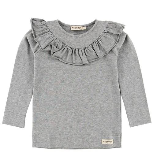 Se MarMar MarMar Bluse - Tessie - Jersey - GrÃ¥meleret ved KidsWorld