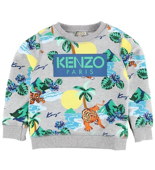 Kenzo Kenzo Sweatshirt - Finley - GrÃ¥meleret m. Tigere