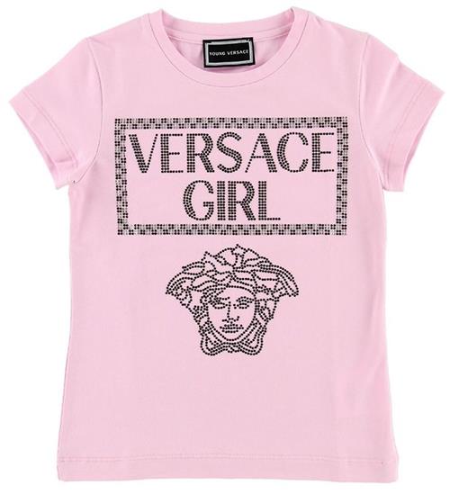 Se Versace Young Versace T-shirt - LyserÃ¸d m. Versace Girl ved KidsWorld