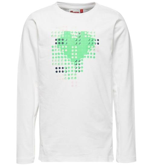 Se LEGOÂ® Wear LEGOÂ® Wear Bluse - Hvid m. GrÃ¸n ved KidsWorld