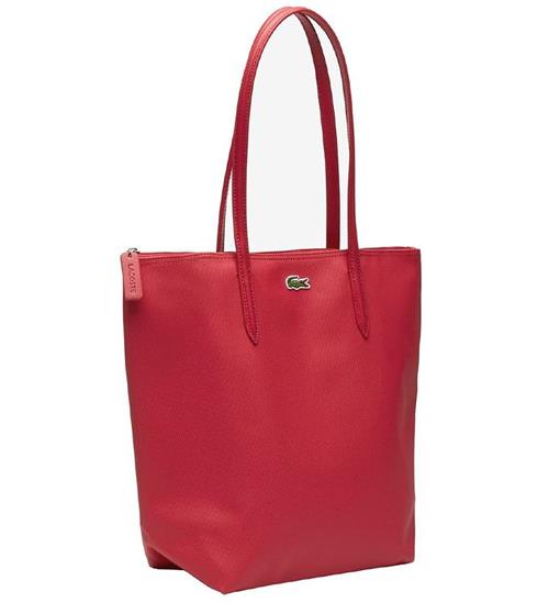 Se Lacoste Lacoste Shopper - Vertical Shopping Bag - KirsebÃ¦rrÃ¸d ved KidsWorld