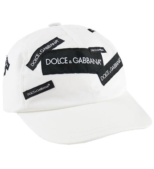 Se Dolce & Gabbana Dolce & Gabbana Kasket - Hvid m. Patches ved KidsWorld