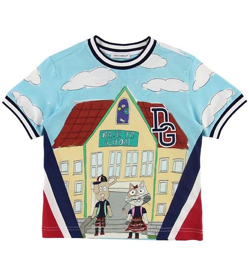 Dolce & Gabbana Dolce & Gabbana T-shirt - Back To School - LyseblÃ¥ m. Skole