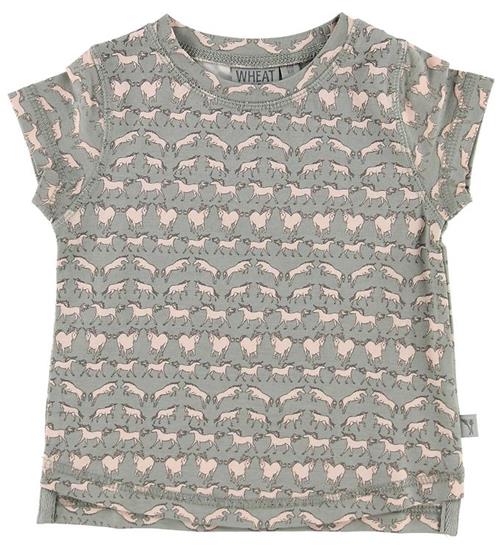 Se Wheat T-shirt - Nicola - Light Grey m. Heste ved KidsWorld