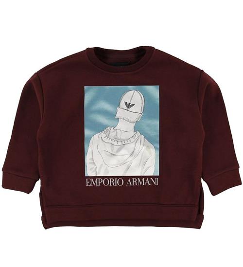 Se Emporio Armani Sweatshirt - Bordeaux m. Print ved KidsWorld