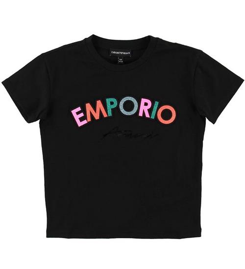 Emporio Armani Emporio Armani T-shirt - Sort m. Glimmer/Patches