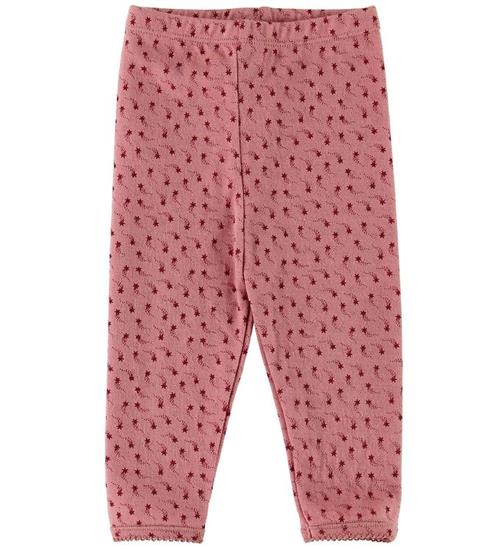 Se Noa Noa miniature Leggings - Rosa m. Stjerneskud ved KidsWorld