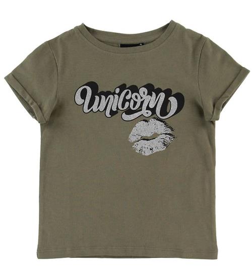 Sofie Schnoor Petit by Sofie Schnoor T-shirt - Liva - ArmygrÃ¸n m. Unicorn