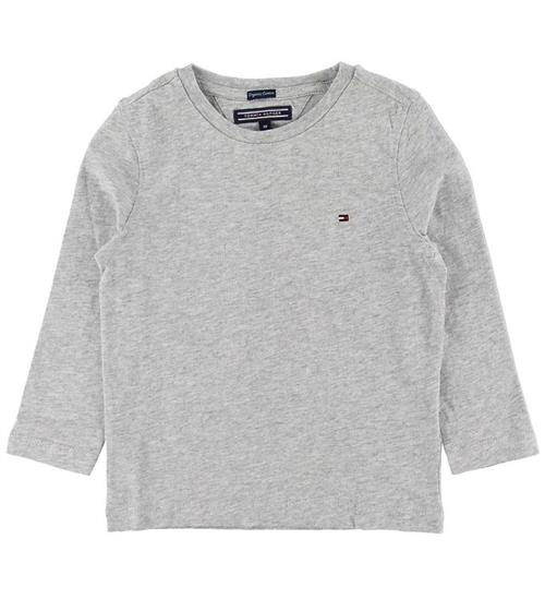 Se Tommy Hilfiger Bluse - Basic - Grey Heather ved KidsWorld