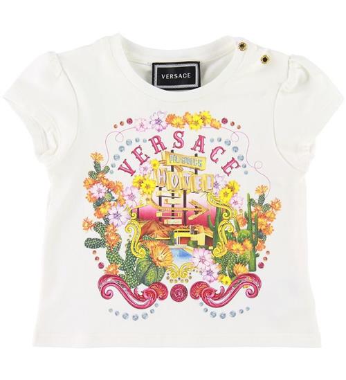 Se Versace T-shirt - Hvid m. Print ved KidsWorld