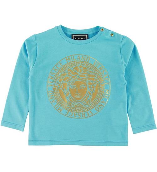 Versace Versace Bluse - Turkis m. Medusa