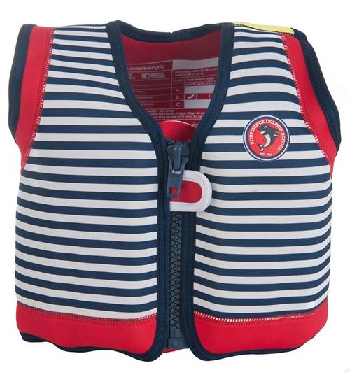 Se Konfidence Konfidence SvÃ¸mmevest - Original - Hamptons Navy Stripe ved KidsWorld