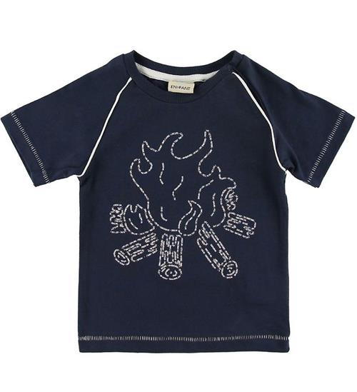 Se En Fant En Fant T-shirt - Dark Navy m. BÃ¥l ved KidsWorld