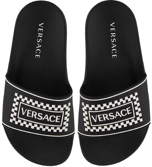 Se Versace Versace Badesandaler - Sort m. Logo ved KidsWorld