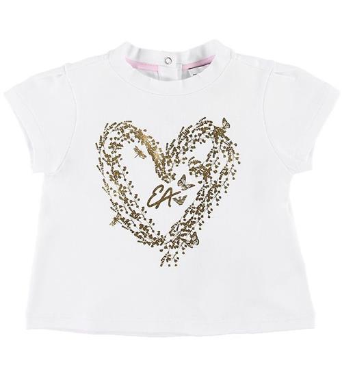 Se Emporio Armani Emporio Armani T-shirt - Hvid m. Hjerte ved KidsWorld