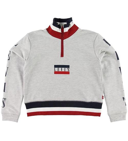 Se Levis Levis Sweatshirt - Half Zip - GrÃ¥meleret ved KidsWorld