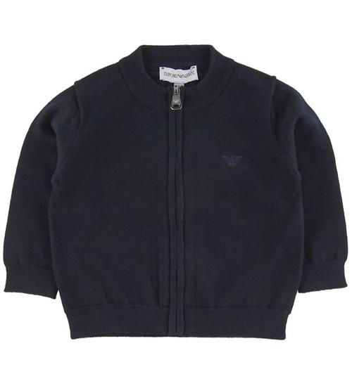 Emporio Armani Cardigan - Bomuld/Uld - Navy