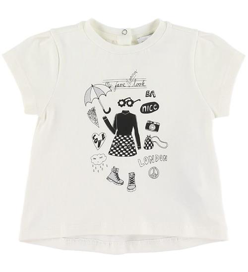 Se Emporio Armani Emporio Armani T-shirt - Latte m. Print ved KidsWorld