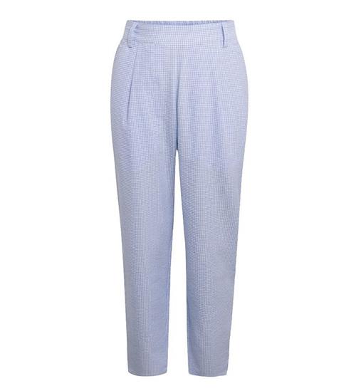 Se Grunt Bukser - Liv Check Pant - Light Blue ved KidsWorld